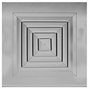 AirGuide AVP-42PLT 12x12 4-WAY Ceiling Diffuser WHITE
