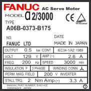 Fanuc A06B-0373-B175 or A06B0373B175 AC Servo Motor - Fanucworld