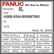 A06B-0564-B006#7000 - AC SERVO MDL 6L, TPR, 3000P INC