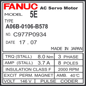 A06B-0106-B578 - AC SERVO MDL AE6/2000, TPR, a8b
