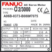 A06B-0373-B088#7075 - AC SERVO MDL A2/3000, TPR, a1000, IP67