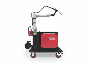 Lincoln Electric Cooper Air Cooled Cobot Welding Cart with Fanuc CRX 10iA/L and Lincoln Power Wave® R450
