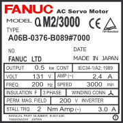 A06B-0376-B089#7000 - AC SERVO MDL AM2/3000, TPR, a1000+S.C.