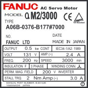 A06B-0376-B177#7000 - AC SERVO MDL AM2/3000, TPR, BRK, i64
