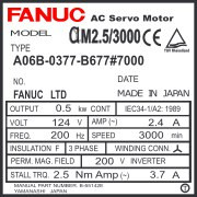 A06B-0377-B677#7000 - AC SERVO MDL AM2.5/3000, ST, SLK, BRK, i64