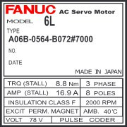 A06B-0564-B072#7000 - AC SERVO MDL 6L, TPR, SERIAL A