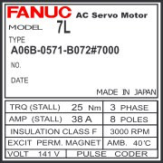 A06B-0571-B072#7000 - AC SERVO MDL 7L, ST, SLK, SERIAL A