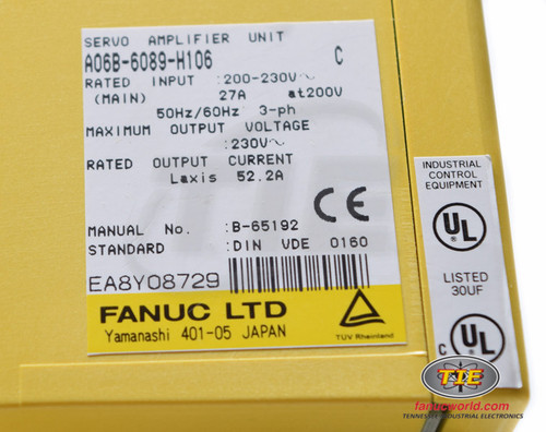 Fanuc A06B-6089-H106 or A06B6089H106 AC Servo Drive - Fanucworld
