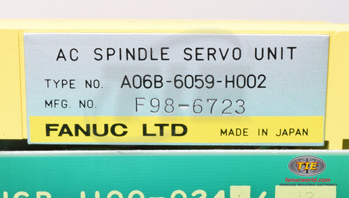 Fanuc A06B-6059-H002 or A06B6059H002 AC Spindle Drive - Fanucworld