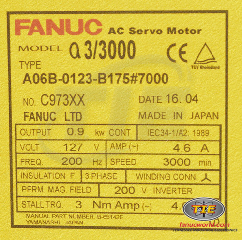 FANUC A06B-0123-B175 ? express shipping