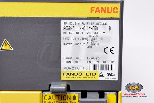 Fanuc A06B-6111-H011#H550 or A06B6111H011 Spindle Amplifier Module