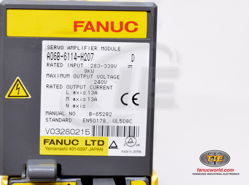 Fanuc A06B-6114-H207 or A06B6114H207 Servo Amplifier Module