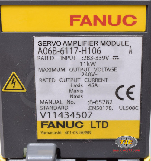 Fanuc A06B-6117-H106 or A06B6117H106 Servo Amplifier Module