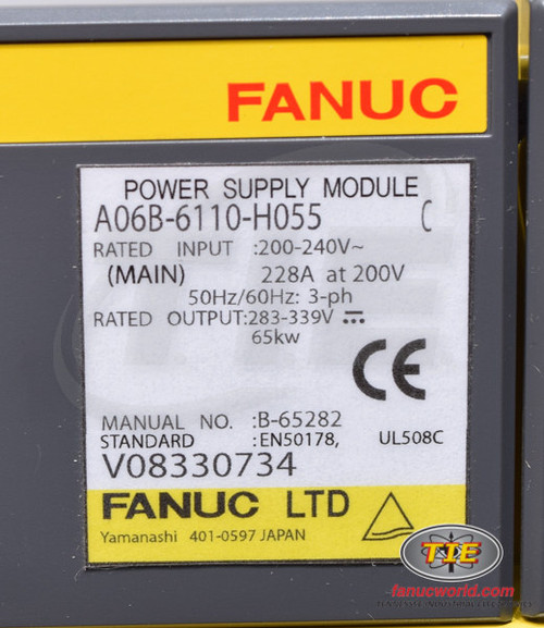 Fanuc A06B-6110-H055 or A06B6110H055 Power Supply Module - Fanucworld