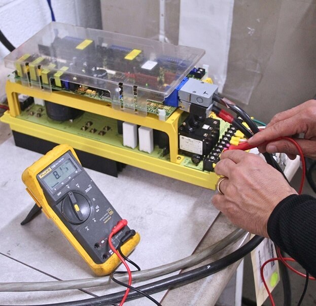 Close-up of Fanuc part repair