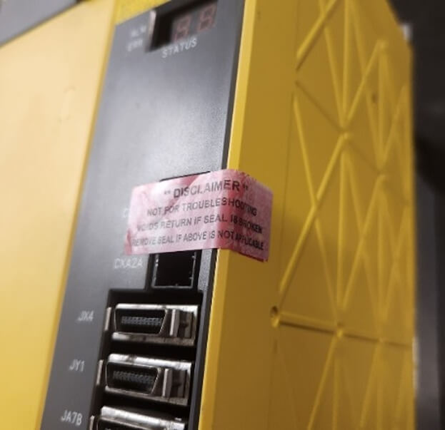 Close-up image of repaired Fanuc spindle drive