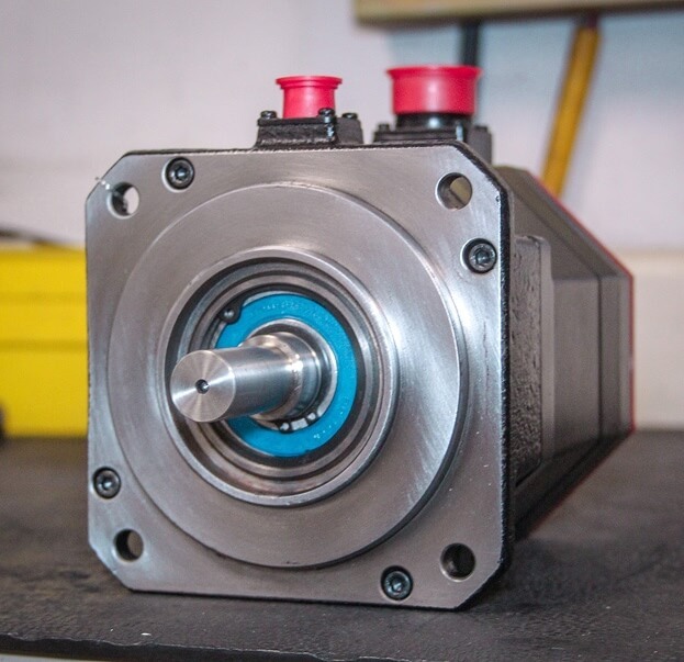 Close-up image of Fanuc spindle motor
