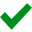 green checkmark