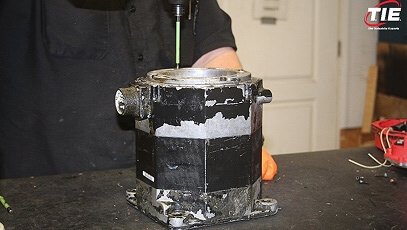 Close-up view of a certified Fanuc part