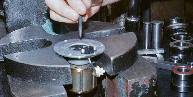 Close-up view of Fanuc spindle motor repair