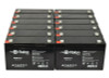 Raion Power RG06120T1 6V 12Ah Replacement Medical Equipment Battery for Nihon Kohden Powercart KD-802E 12 Pack