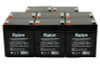 Raion Power RG1250T1 12V 5Ah Medical Battery for Arjo-Century Maxi-Sky 600 Ceiling Lift - 8 Pack