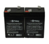 Raion Power 6V 4.5Ah Replacement Emergency Light Battery for ADI 4180 (OPTION) RETROFIT - 2 Pack