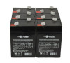 Raion Power 6V 4.5Ah Replacement Emergency Light Battery for Light DM3 - 6 Pack