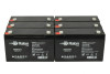 Raion Power RG06120T1 Replacement Emergency Light Battery for Power Rite PRB610 - 6 Pack