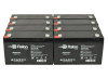 Raion Power RG06120T1 Replacement Emergency Light Battery for Big Beam 2MQ6S10 - 8 Pack