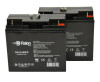 Raion Power Replacement RG12180FP 12V 18Ah Emergency Light Battery for Lightalarms 8700018 Retrofit - 2 Pack