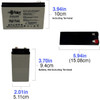 RG126-24SHR 12V 6Ah 24W High Rate Replacement Battery Dimensions for Power Energy HR12-24W