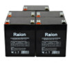 Raion Power RG1250T1 Replacement Battery for Long Way LW-6FM4.5 - (5 Pack)