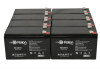 Raion Power Replacement 12V 8Ah RG1280T2 Battery for Gould Sp1405 Physiological Monitor - 8 Pack