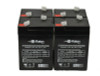 Raion Power 6V 4.5Ah Replacement Emergency Light Battery for Emergi-Lite 2VM - 4 Pack