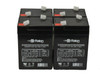 Raion Power 6V 4.5Ah Replacement Emergency Light Battery for Teledyne SQ6S5 - 4 Pack