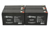 Raion Power Replacement 12V 9Ah Battery for Panasonic UP-RW1245P - 4 Pack
