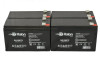 Raion Power Replacement 12V 9Ah Battery for Panasonic UP-RW1245P1 - 4 Pack