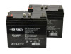 Raion Power Replacement 12V 35Ah Group U1 Battery for Amigo Mobility Smart Shopper - 2 Pack