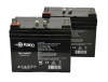 Raion Power Replacement 12V 35Ah Group U1 Battery for Electric Mobility Rascal 250PC - 2 Pack
