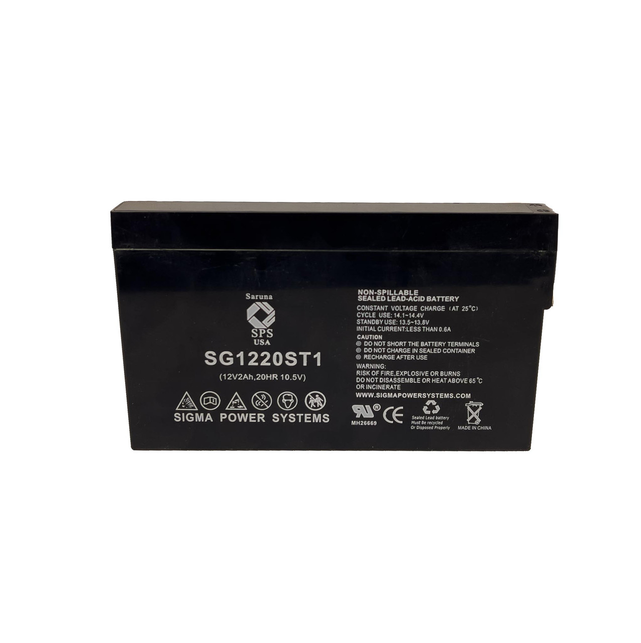 Raion Power RG1220ST1 12V 2Ah Compatible Replacement Battery for B. Braun 521, 522 Intell Pump