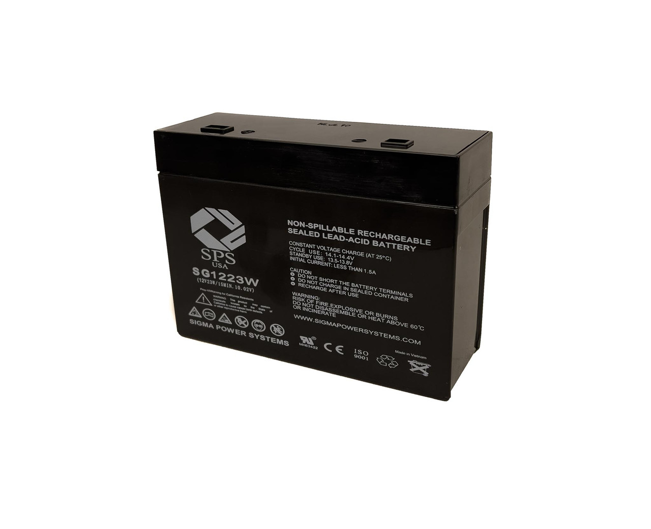 Raion Power 12V 5.2Ah 23W Non-Spillable Replacement Battery for Medical Data Electronics Escort Prism SE- Upgrade