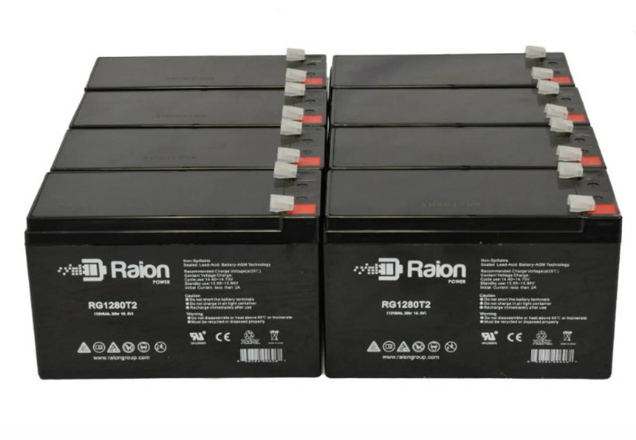 Raion Power Replacement 12V 8Ah RG1280T1 Battery for Acme Medical System 624 - 8 Pack