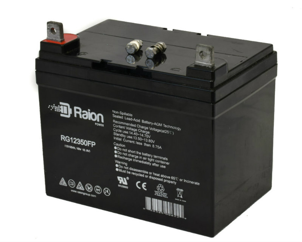 Raion Power Replacement 12V 35Ah Battery for Narco Evita Dura Ventilator-External - 1 Pack