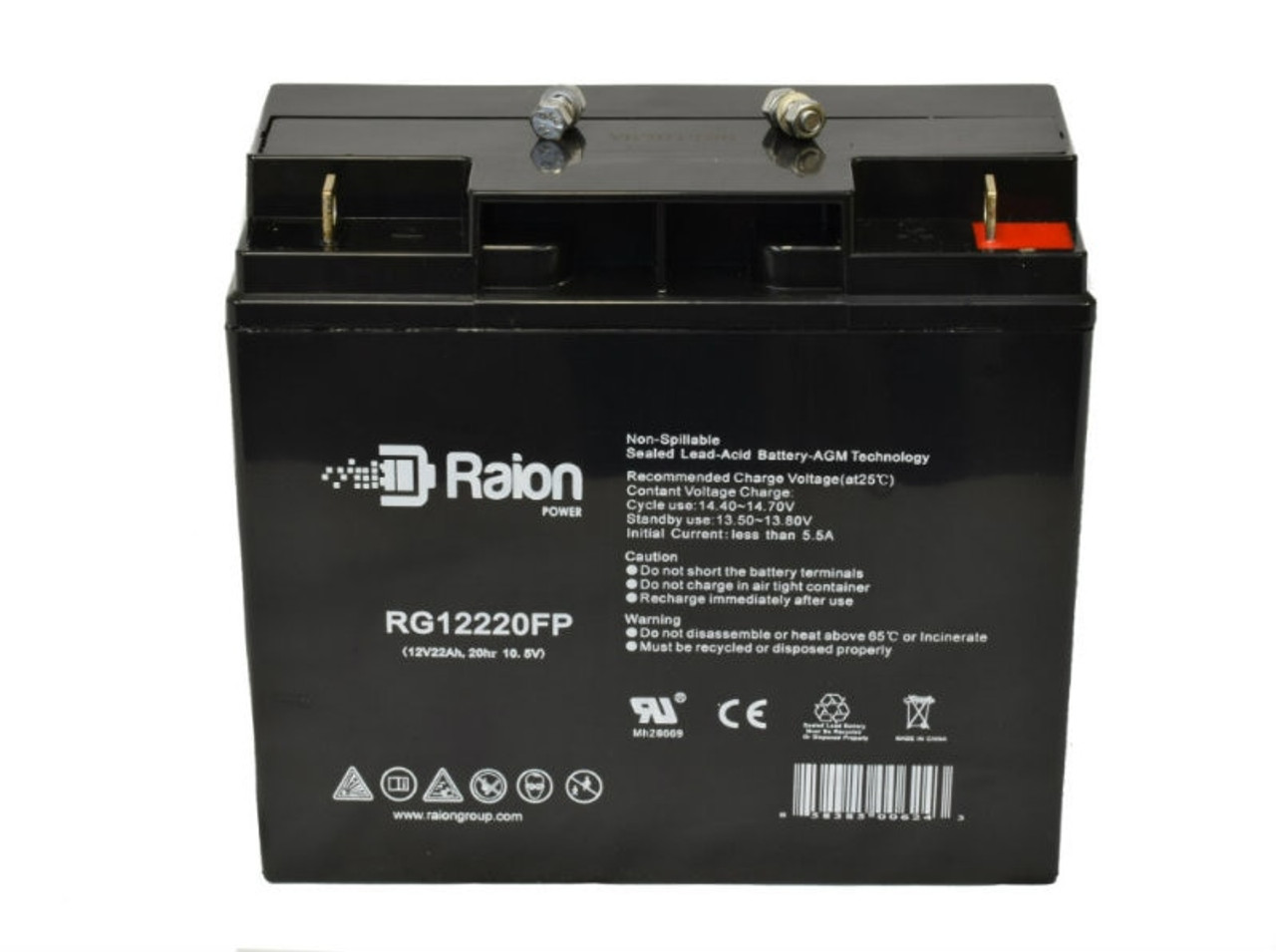 Raion Power 12V 22Ah AGM Battery With FP Terminals