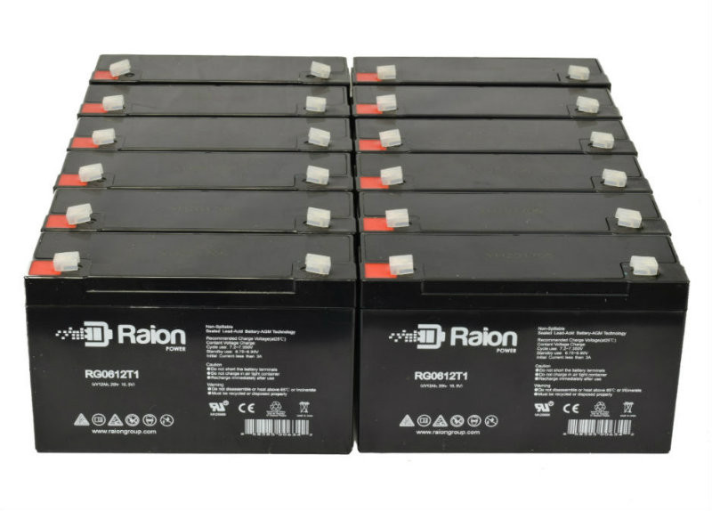 Raion Power RG06120T1 Replacement Emergency Light Battery for Big Beam 2RL6S10PH - 12 Pack