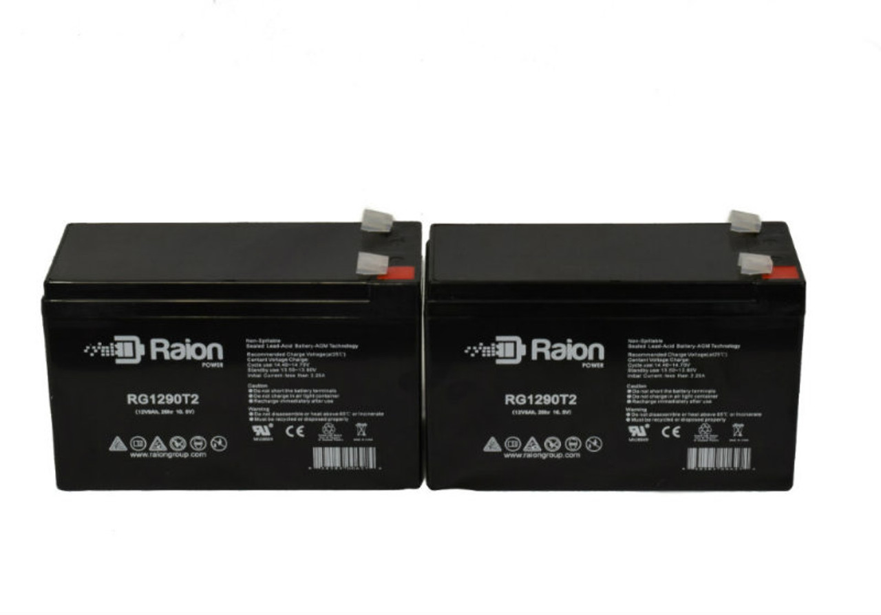 Raion Power Replacement RG1290T2 Alarm Security System Battery for Potter Electric PFC-7500 - 2 Pack