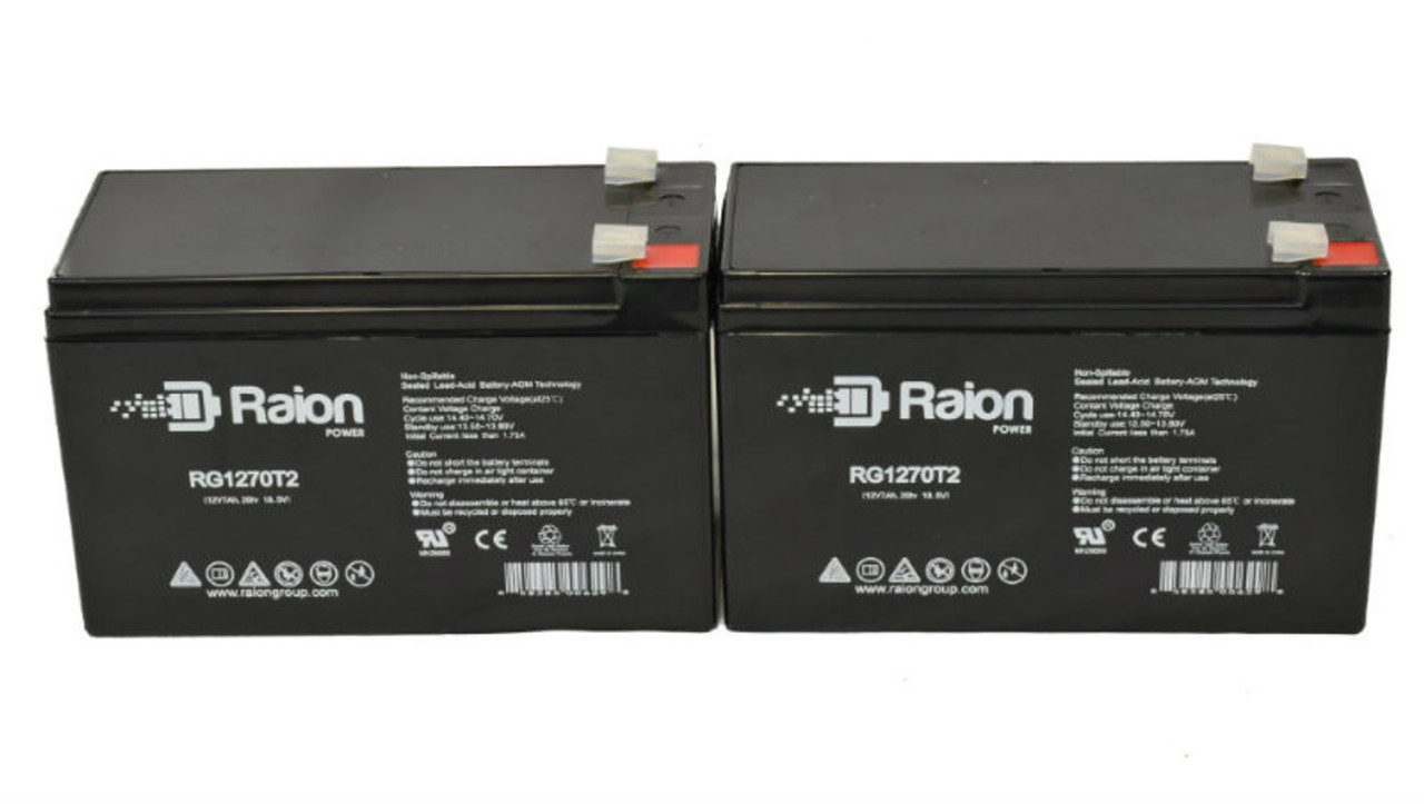 Raion Power Replacement 12V 7Ah Battery for AmeriGlide Platinum Curved Stairlift HD - 2 Pack