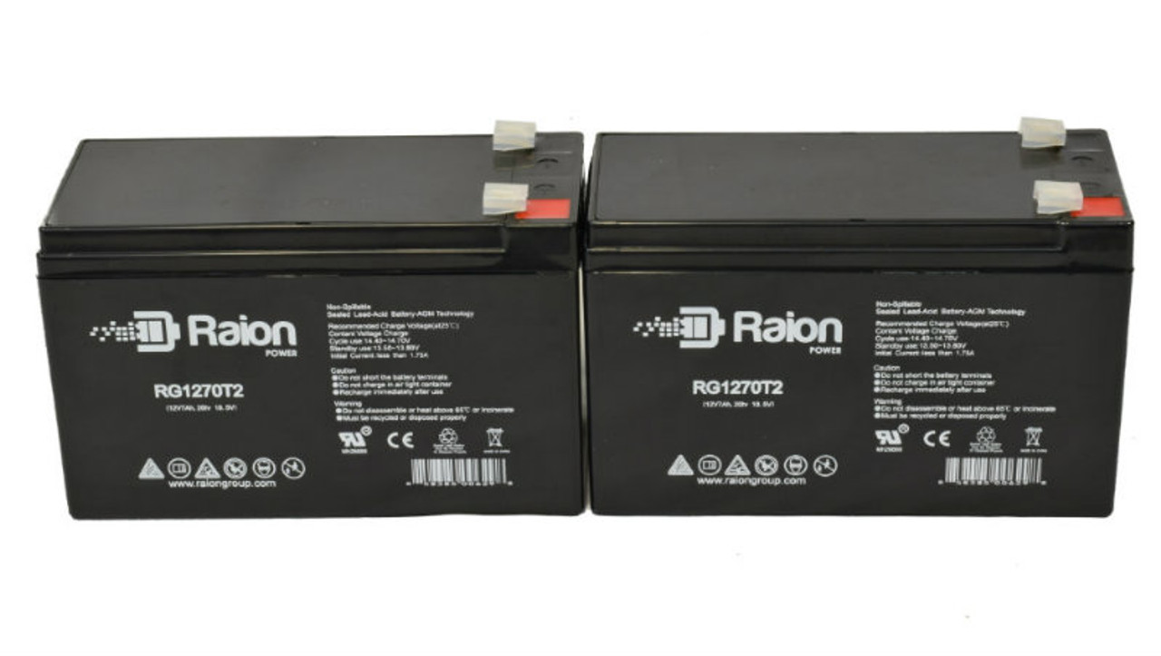 Raion Power Replacement 12V 7Ah Battery for Precision HW10/HW11 Stairlift - 2 Pack