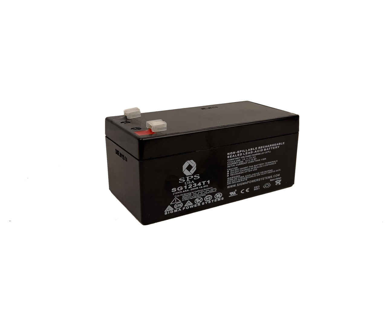 Raion Power 12V 3.4Ah Non-Spillable Replacement Battery for Dewalt 244523-00 Lawn Mower